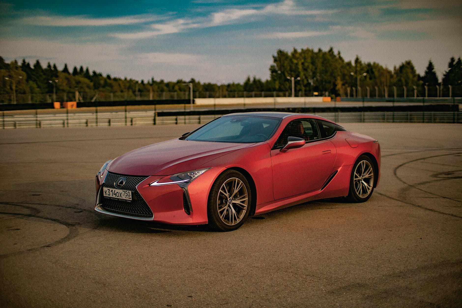 photo of red Lexus sports car
